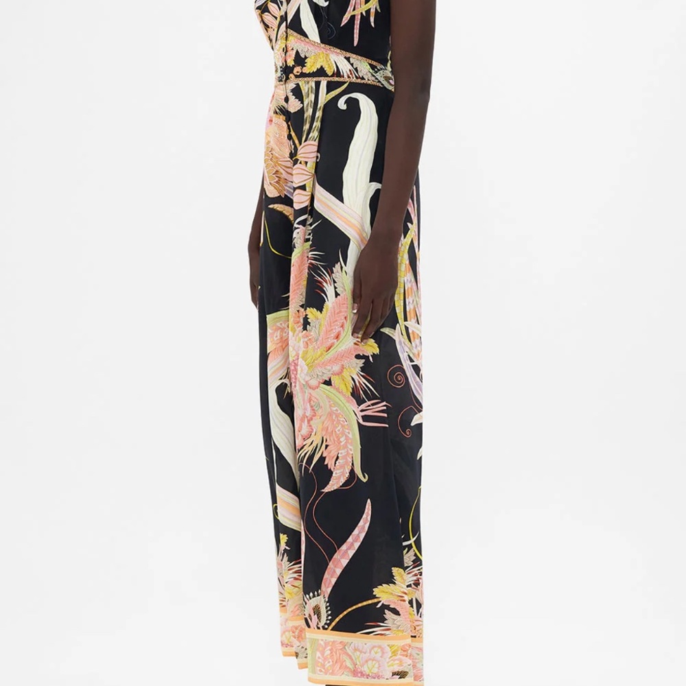 CAMILLA HALTERNECK JUMPSUIT WITH TIE NECK LADY OF THE MOON XS - Picture 4 of 9
